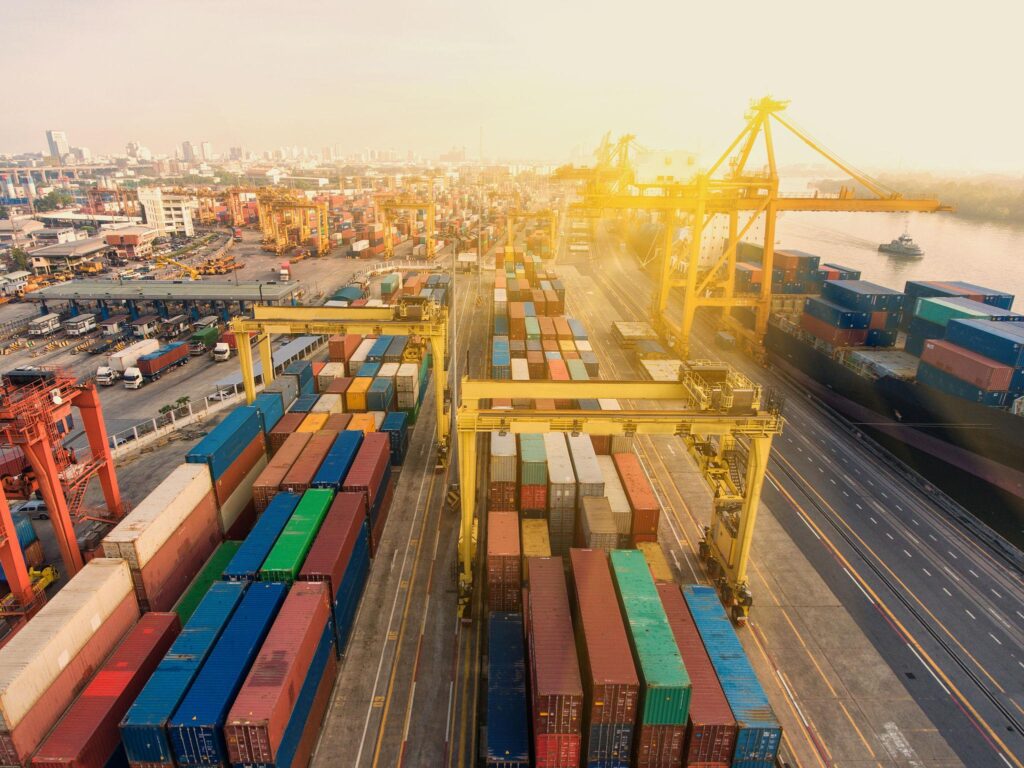 container,container ship in import export and business logistic.